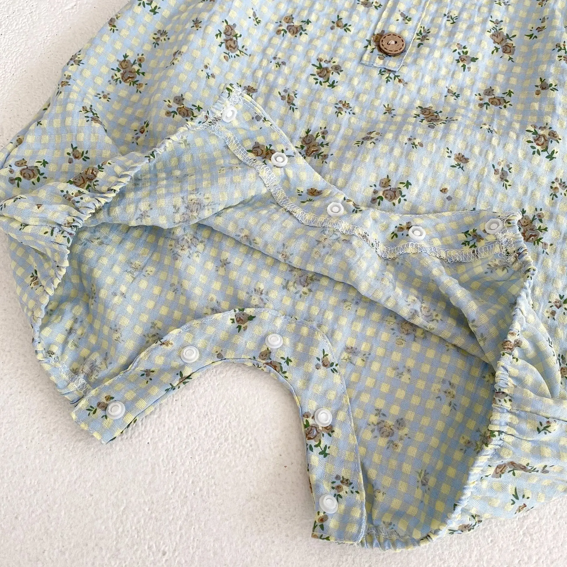 Baby Floral Printed Overalls Light Blue 2025 — feature 13