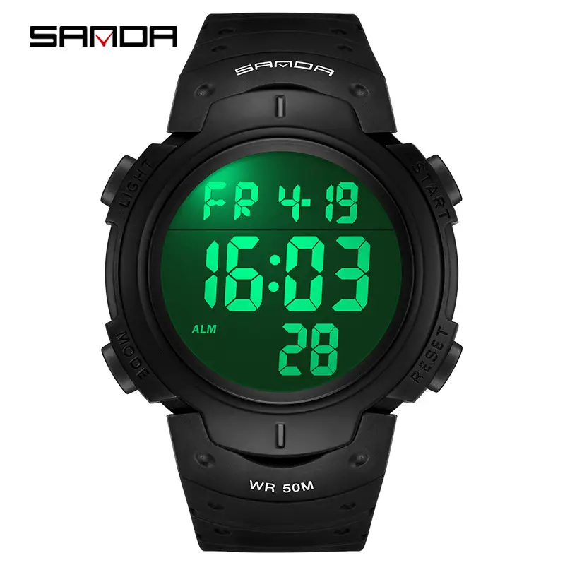 Sanda Outdoor Running Watch 60m Waterproof Green - Image 13