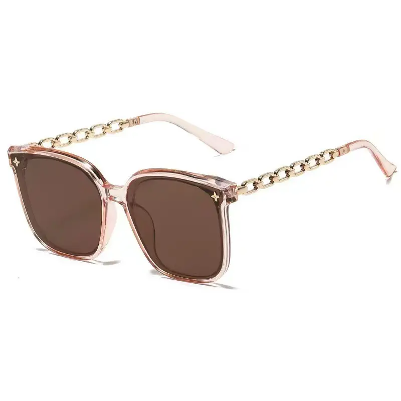 Women Sunglasses with Metal Chain & Square Frame - Image 8