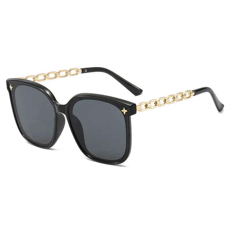 Women Sunglasses with Metal Chain & Square Frame - Image 10
