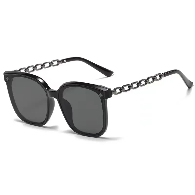 Women Sunglasses with Metal Chain & Square Frame - Image 3