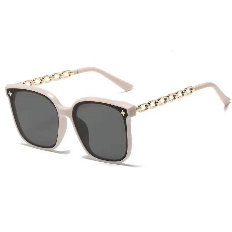 Women Sunglasses with Metal Chain & Square Frame - Image 4