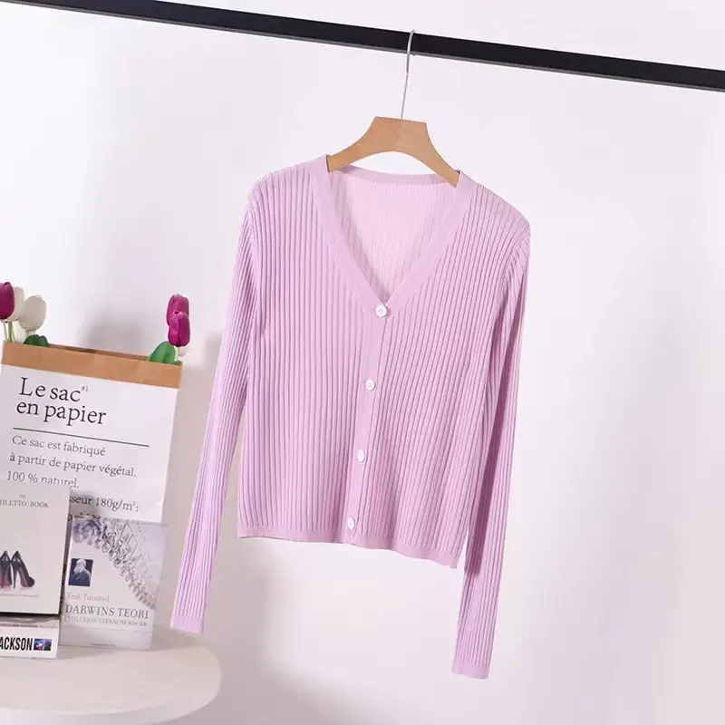 Women Ice Silk Sunscreen Shawl Top Set Multi Color - Image 6