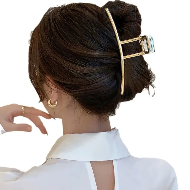 Gold T-Shape Hair Clip for Women - Image 8