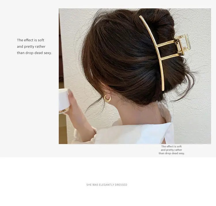 Gold T-Shape Hair Clip for Women — feature 4