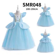 Jasmine Princess Mermaid Dress Turquoise Aladdin Costume Set — feature 9
