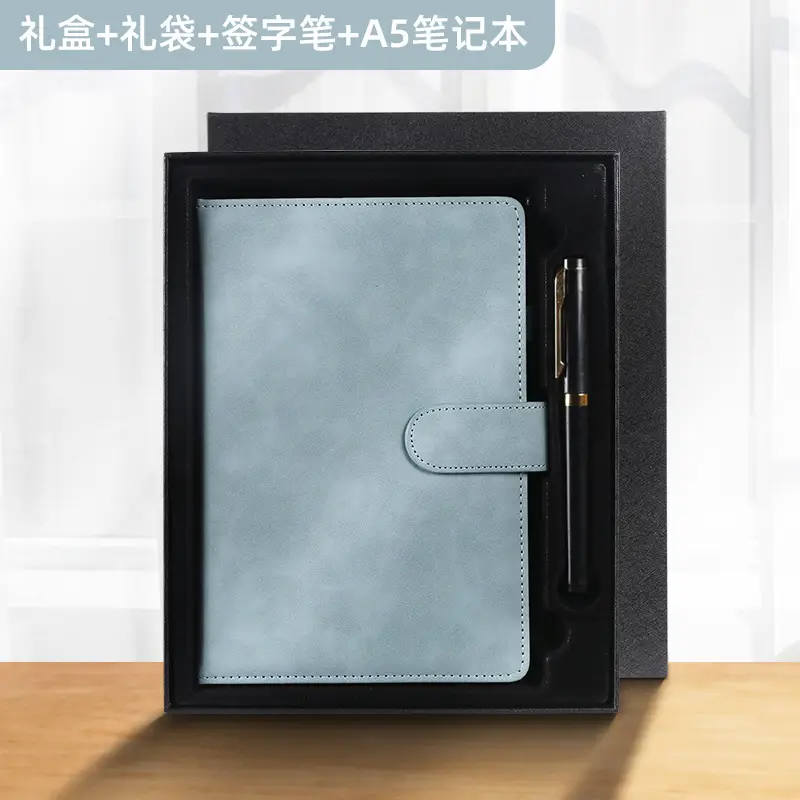 Business Notebook Set with Magnetic Buckle & Logo - Image 13