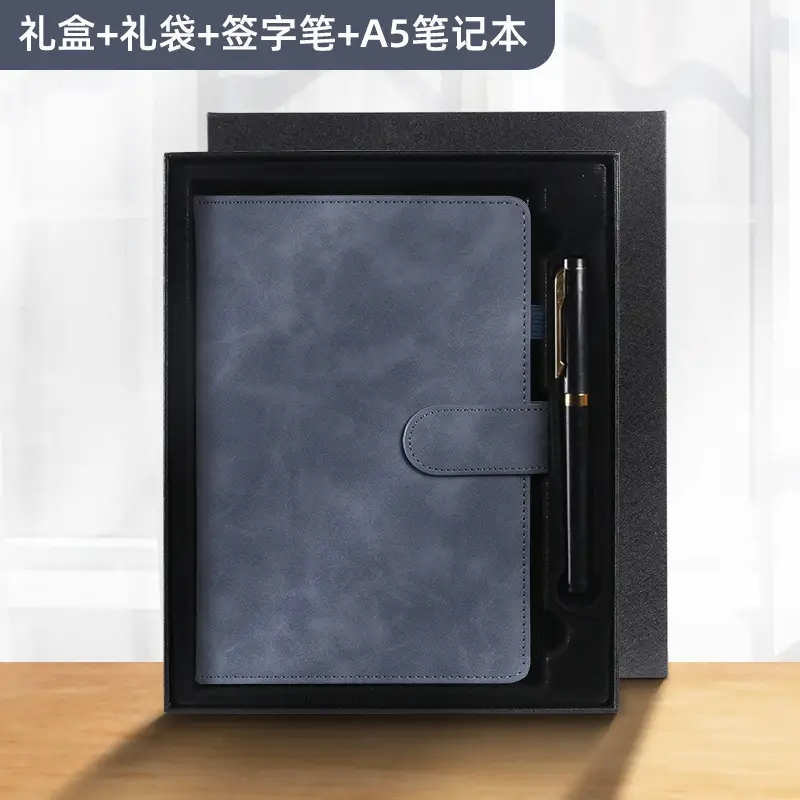 Business Notebook Set with Magnetic Buckle & Logo - Image 14