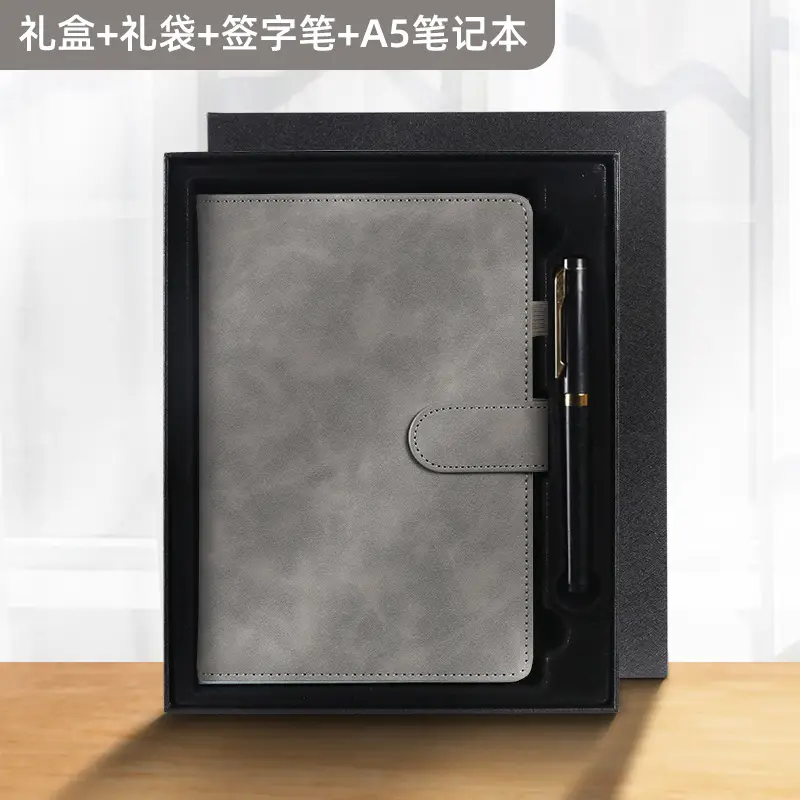 Business Notebook Set with Magnetic Buckle & Logo - Image 15