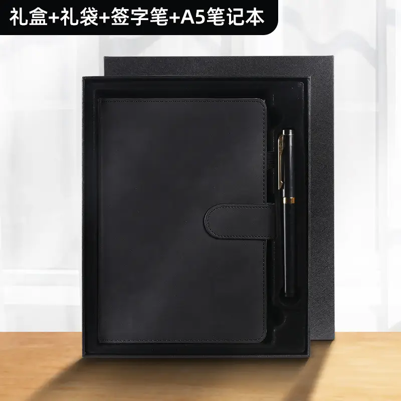 Business Notebook Set with Magnetic Buckle & Logo - Image 16