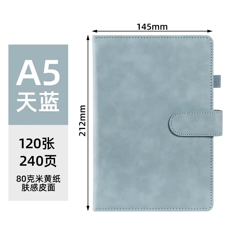 Business Notebook Set with Magnetic Buckle & Logo - Image 5