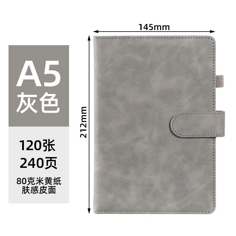 Business Notebook Set with Magnetic Buckle & Logo - Image 7