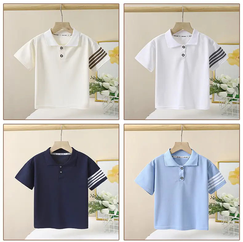Kids Navy Polo T-Shirt Summer New Arrival — feature 15