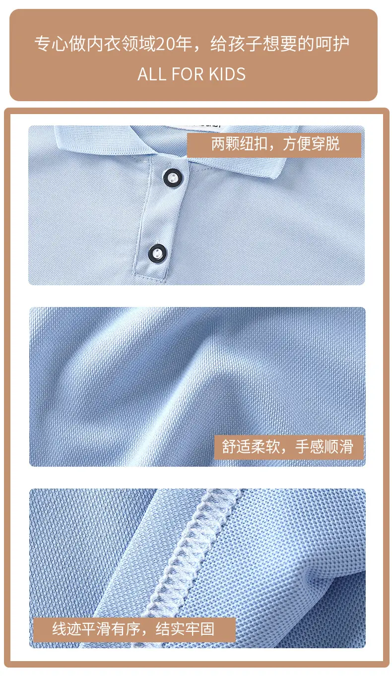 Kids Navy Polo T-Shirt Summer New Arrival — feature 6