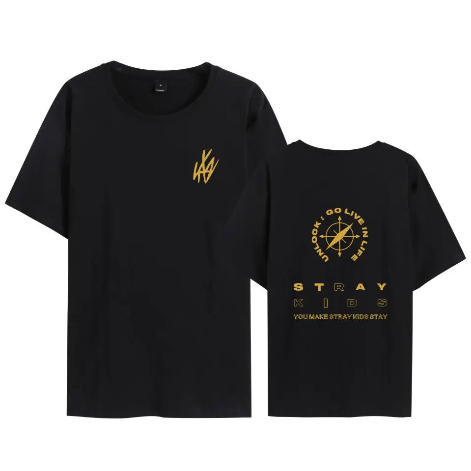 Men Digital Printed Black T-Shirt Set Casual Summer