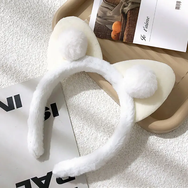Pink Furry Cat Ear Hairband for Women - Image 8