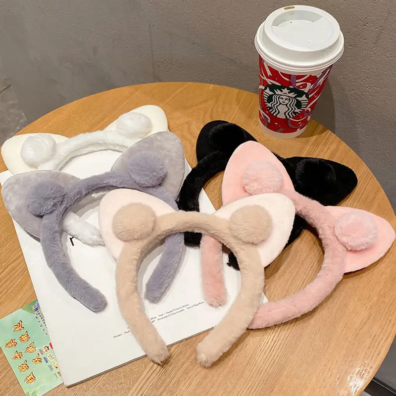Pink Furry Cat Ear Hairband for Women - Image 9