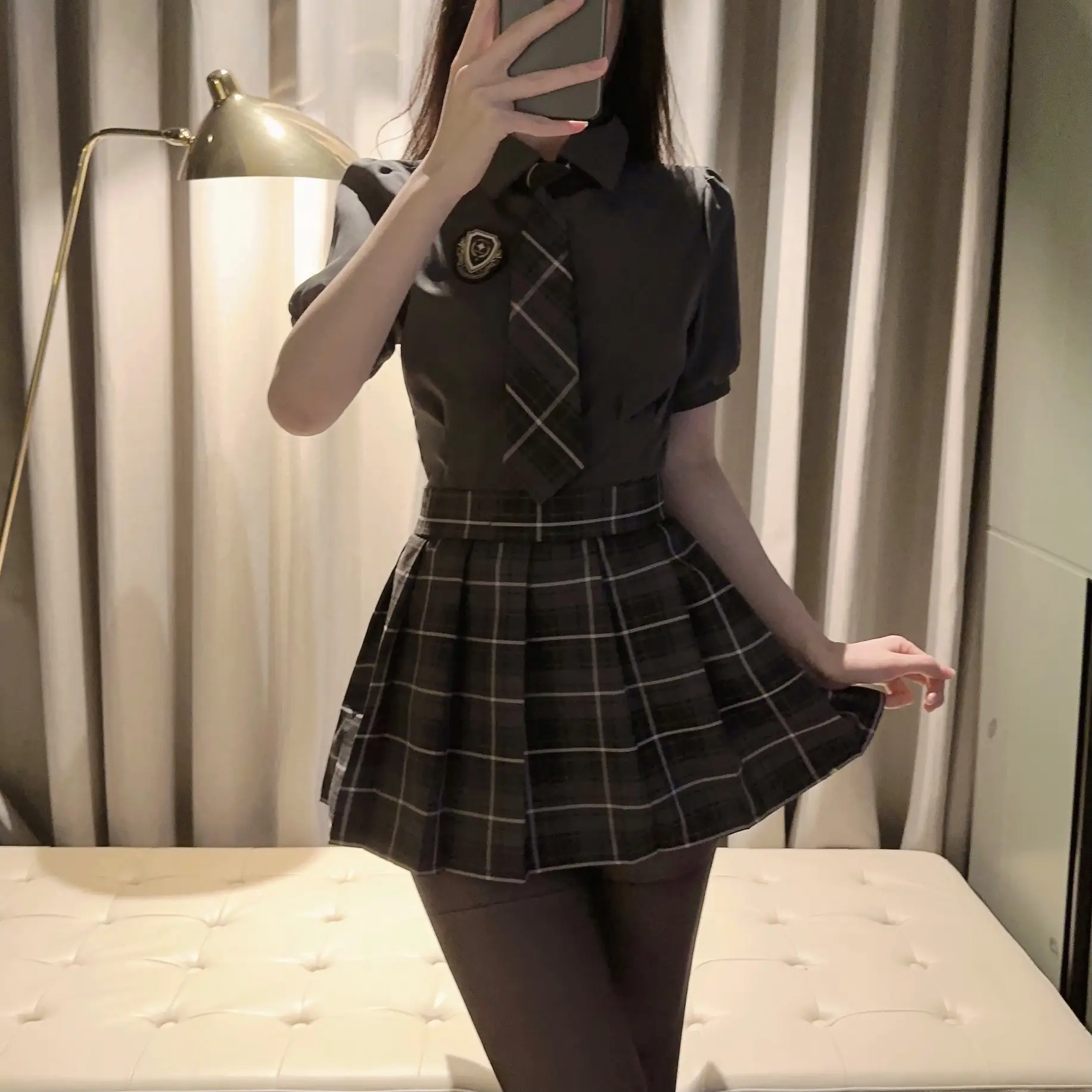 Women's JK Waist Pleated Skirt with Tie Top - Image 5
