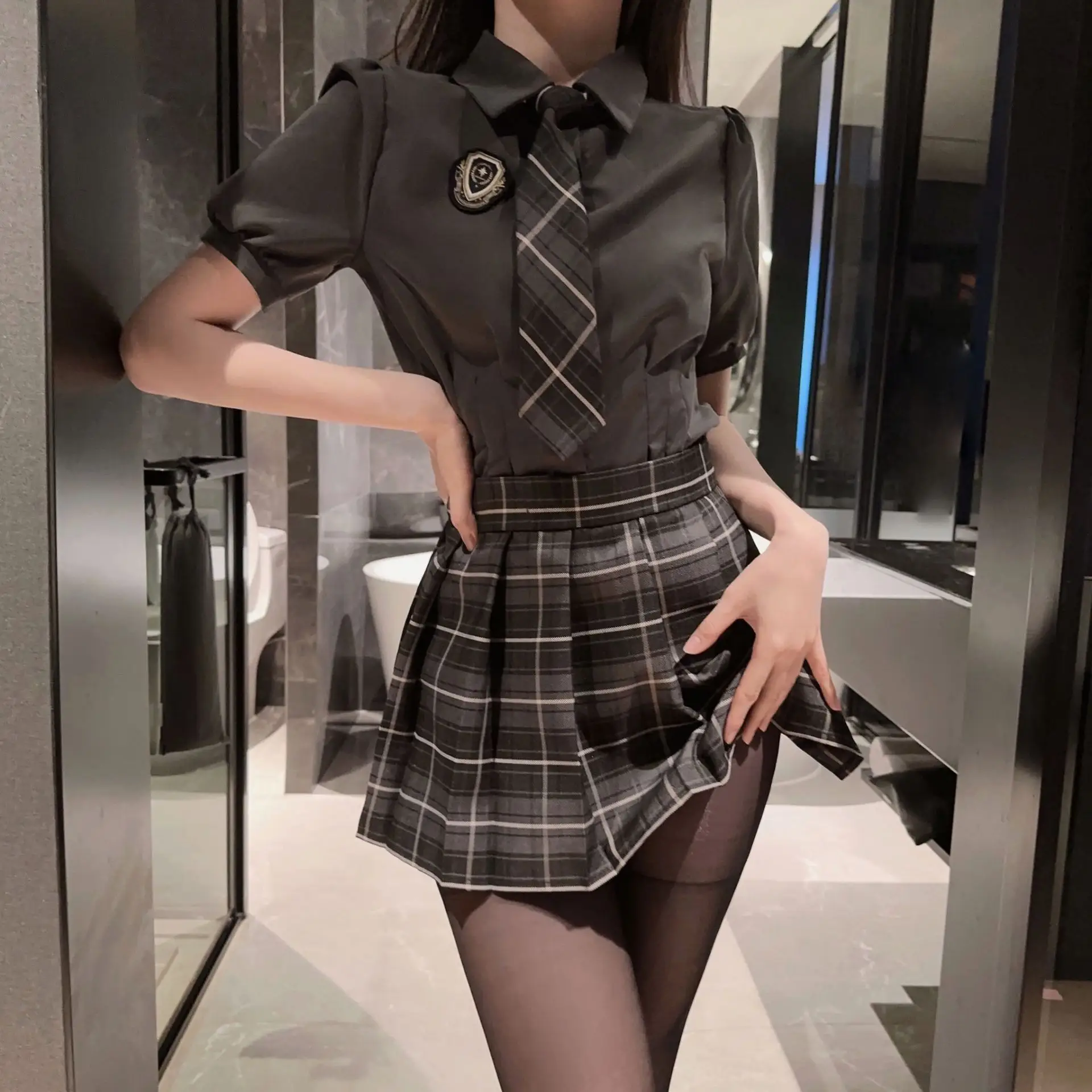 Women's JK Waist Pleated Skirt with Tie Top - Image 6