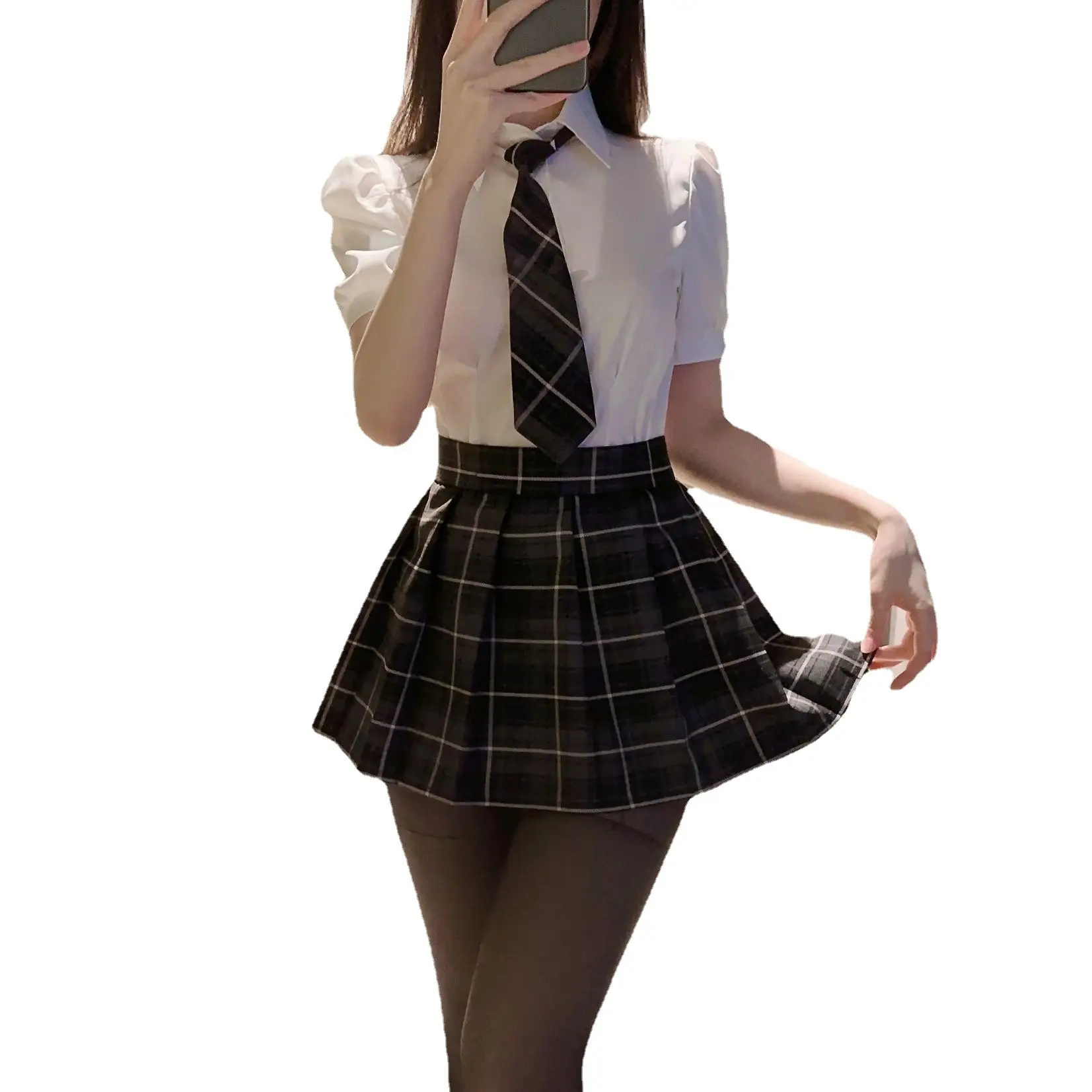 Women's JK Waist Pleated Skirt with Tie Top - Image 7