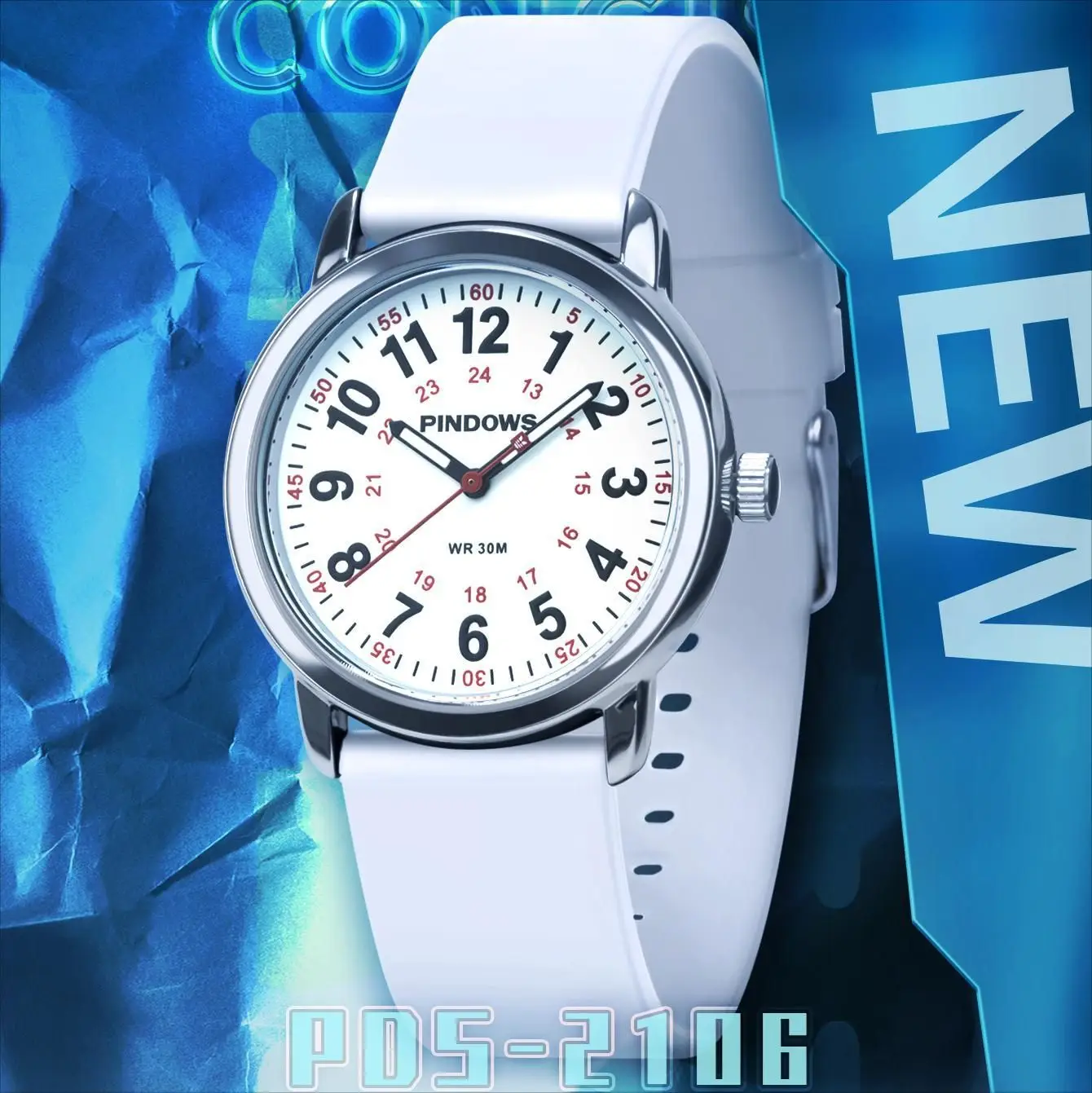 Women Green Silicone Waterproof Watch Quartz 24Hr - Image 14