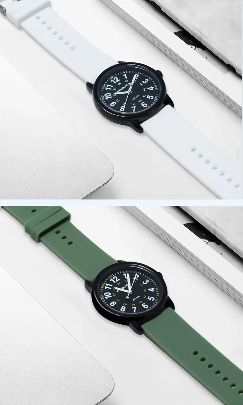 Women Green Silicone Waterproof Watch Quartz 24Hr — feature 13