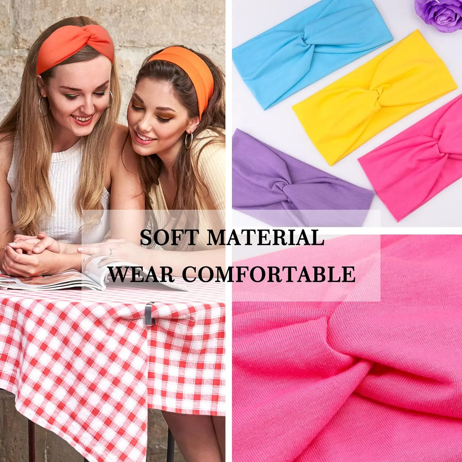 Yellow Elastic Hair Band for Women Yoga Sports — feature 5