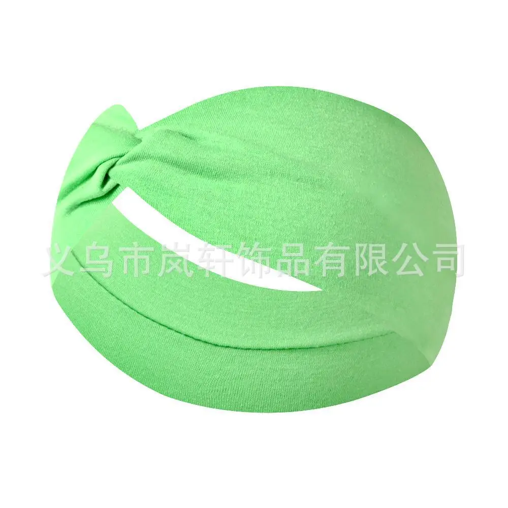 Yellow Elastic Hair Band for Women Yoga Sports
