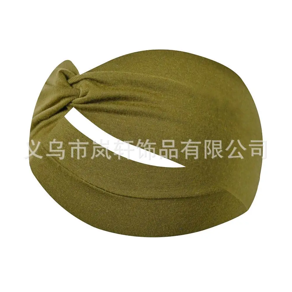 Yellow Elastic Hair Band for Women Yoga Sports
