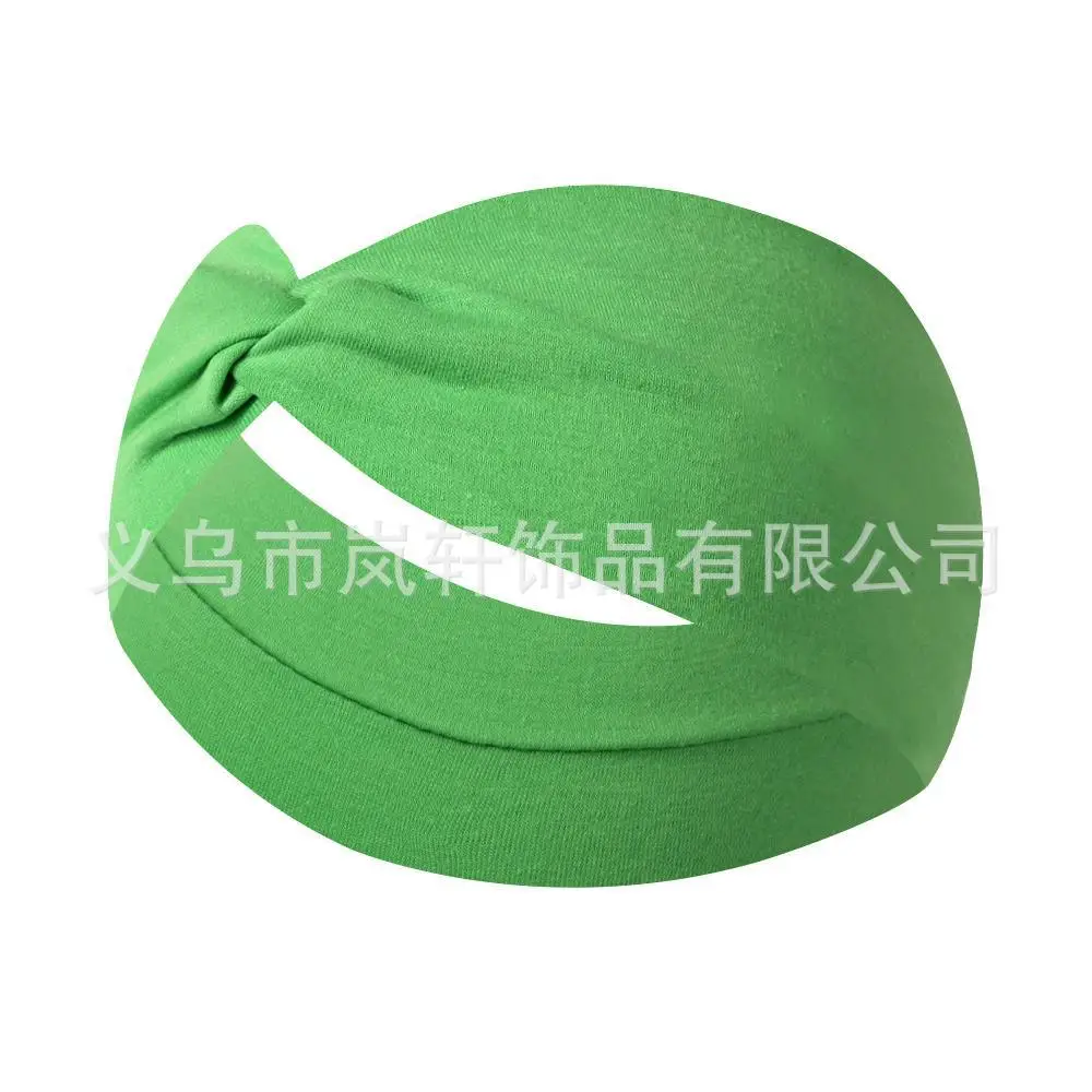 Yellow Elastic Hair Band for Women Yoga Sports