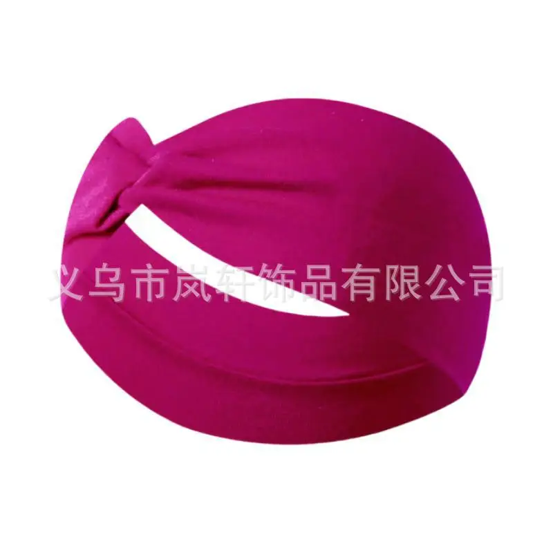 Yellow Elastic Hair Band for Women Yoga Sports