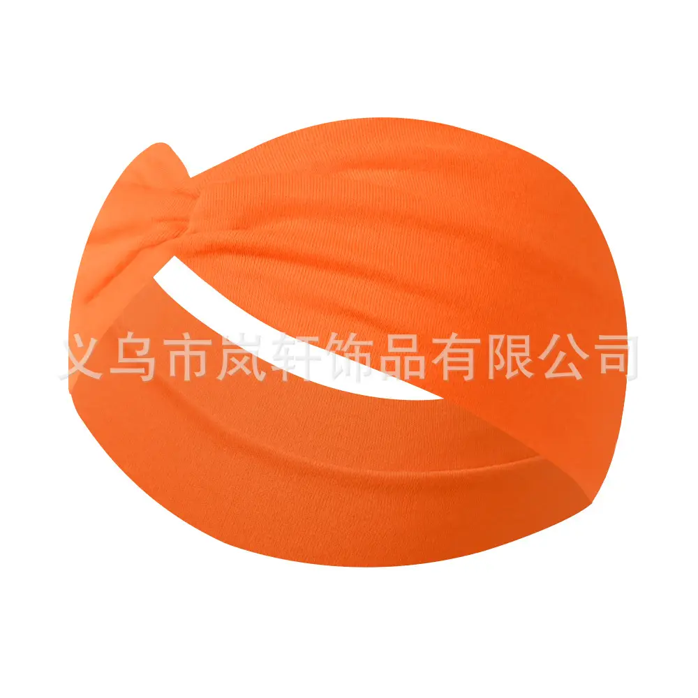Yellow Elastic Hair Band for Women Yoga Sports