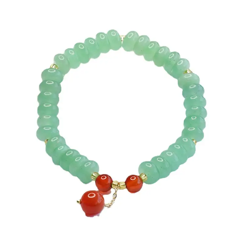 Jade Tassel Bracelet with Red Accents - Image 5