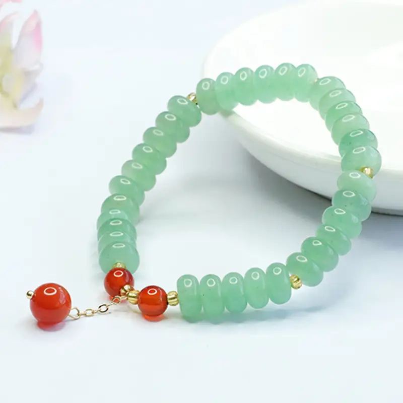 Jade Tassel Bracelet with Red Accents — feature 8