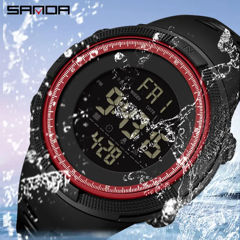 Sanda Multi-functional LED Digital Watch for Men