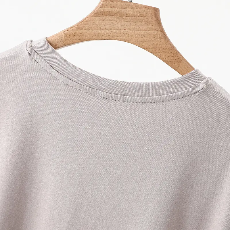 Women Brown Modal T-Shirt Short Sleeve Loose Fit — feature 21