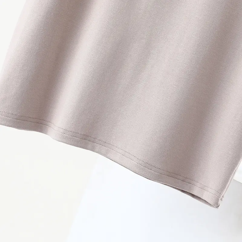 Women Brown Modal T-Shirt Short Sleeve Loose Fit — feature 24