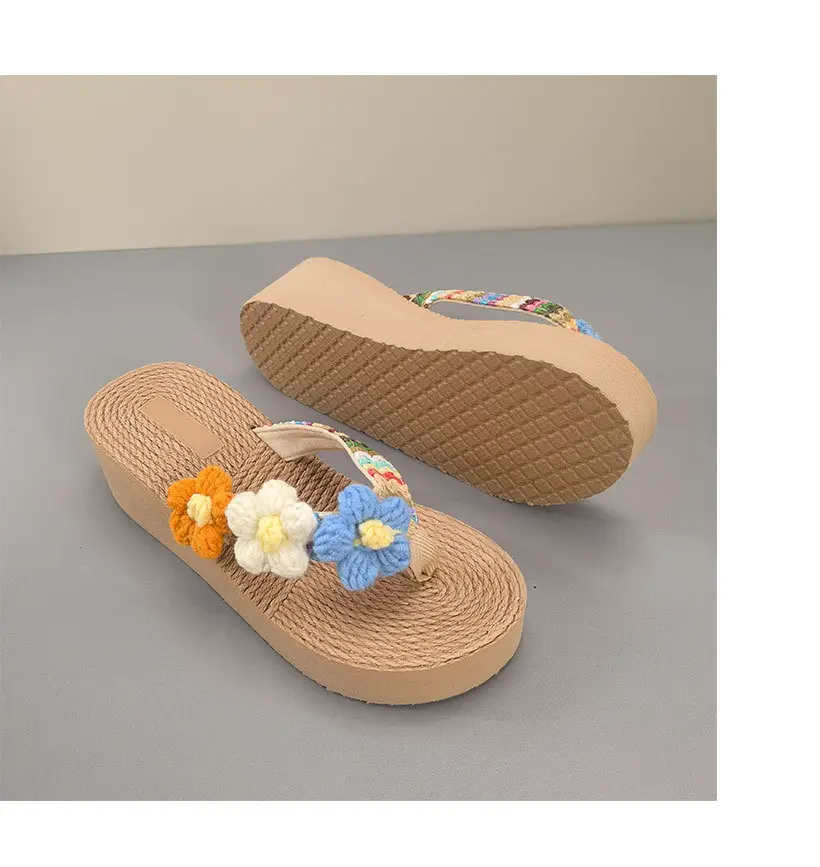 Bohemian Flower Wedge Flip Flops for Women Summer β feature 15