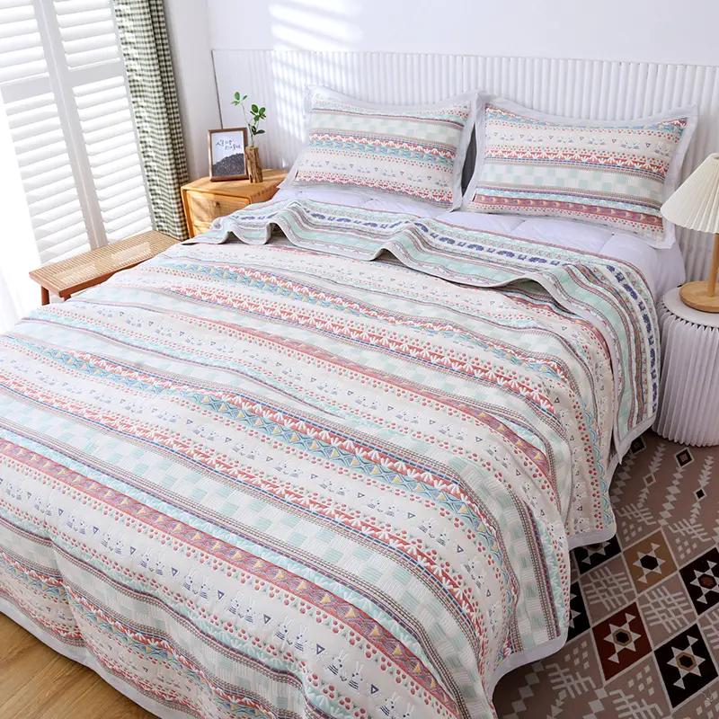 Wholesale six-layer gauze soft mat sheets summer sweat-absorbent breathable sheets double bed extra large quilt can be machine washed