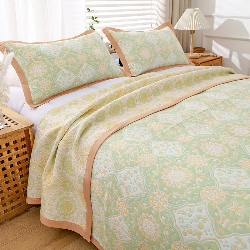 Wholesale six-layer gauze soft mat sheets summer sweat-absorbent breathable sheets double bed extra large quilt can be machine washed