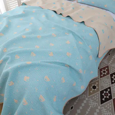 Wholesale six-layer gauze soft mat sheets summer sweat-absorbent breathable sheets double bed extra large quilt can be machine washed