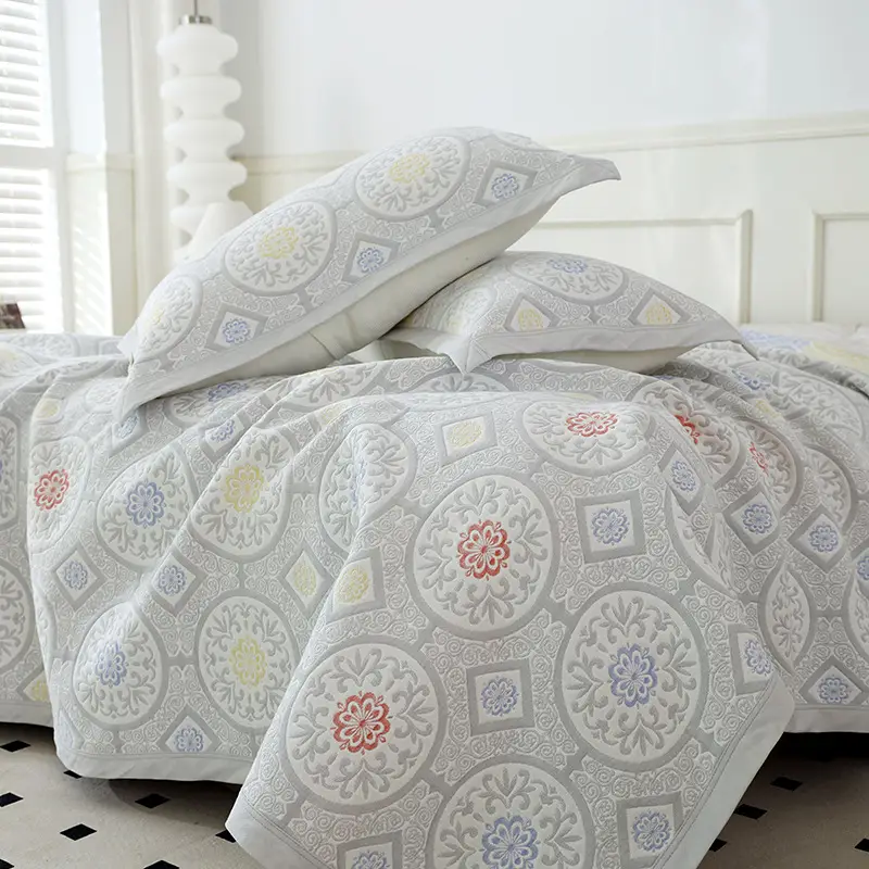 Wholesale six-layer gauze soft mat sheets summer sweat-absorbent breathable sheets double bed extra large quilt can be machine washed