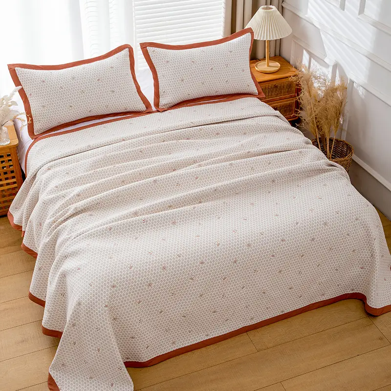 Wholesale six-layer gauze soft mat sheets summer sweat-absorbent breathable sheets double bed extra large quilt can be machine washed
