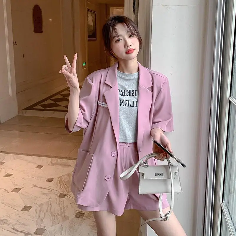 Green Korean Style 2-Piece Women Suit Set - Image 7