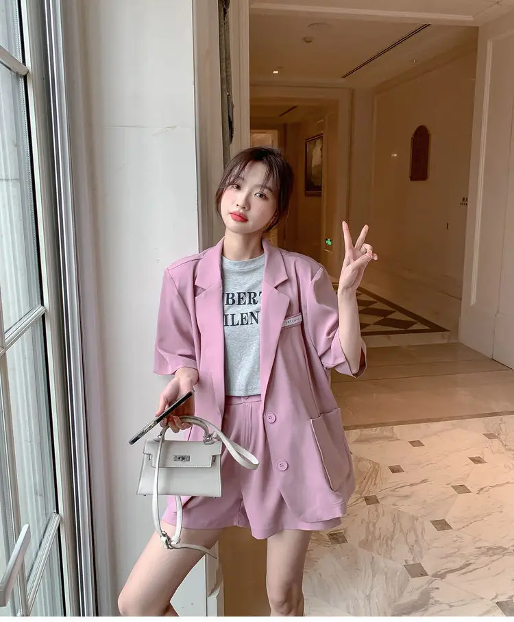 Green Korean Style 2-Piece Women Suit Set — feature 22