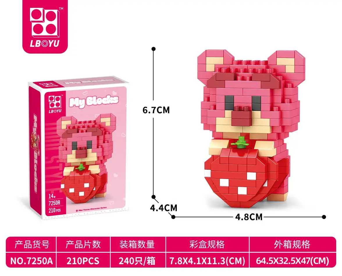 7250A pendant strawberry bear