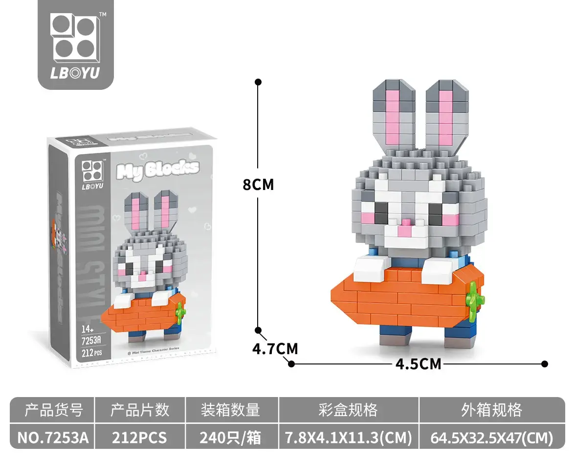 7253A pendant Zhu Zhu rabbit