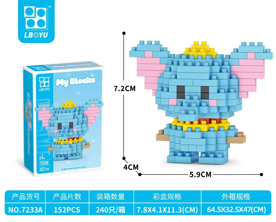 7233A Mini Big Ear Elephant