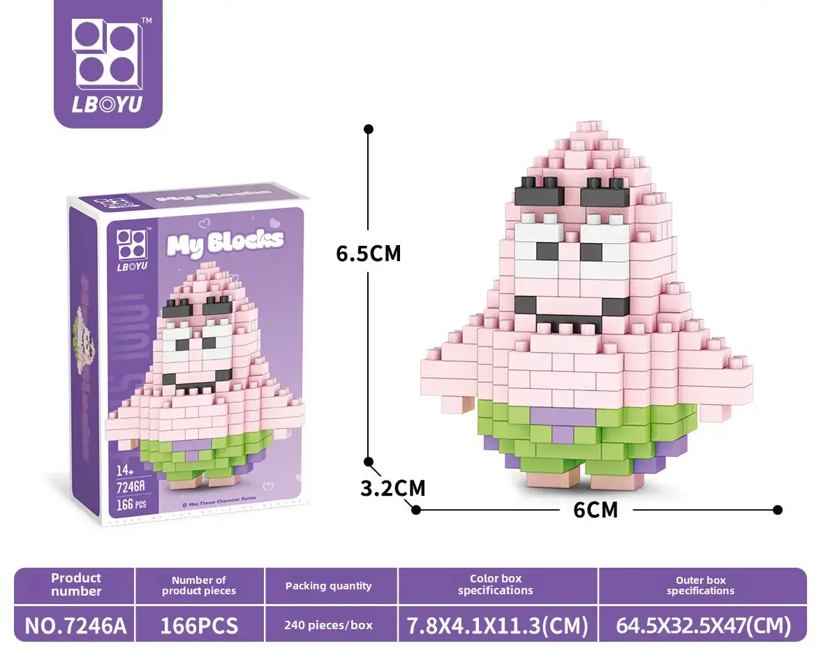 Cute Cartoon Puzzle Building Blocks for Kids
