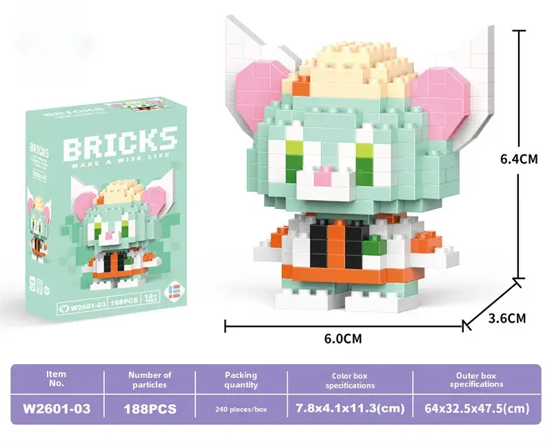 Cute Cartoon Puzzle Building Blocks for Kids